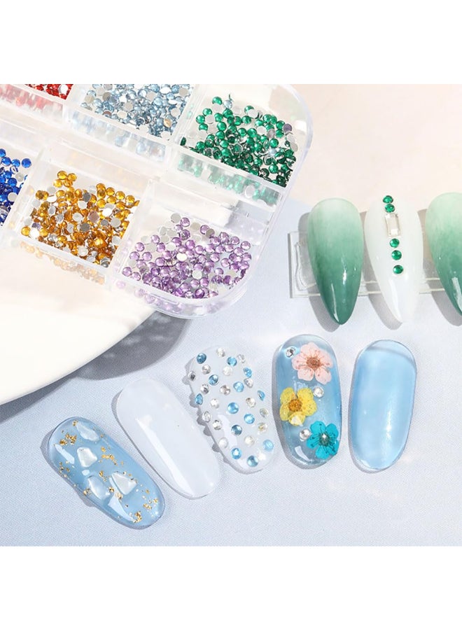 JALIYA 3000pcs 3D Flatback Rhinestones 2mm Mini Charms for Nail Design Colorful Resin Diamonds Gems Jewels Kit for Nail Art and Crafting - Image 4
