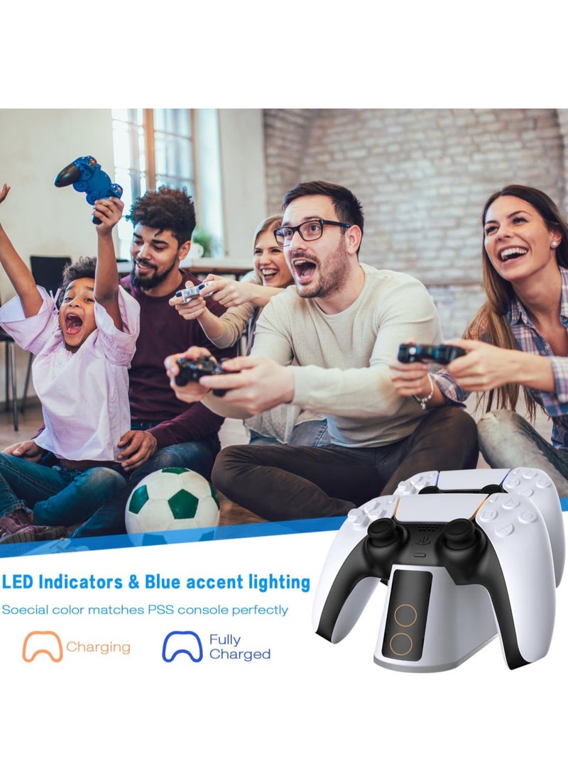 Generic - PS5 Controller Charger Staion with RGB Light,Fast Charging Dock for PlayStation 5 Controller,LED Indicator,USB C Cable - Image 1