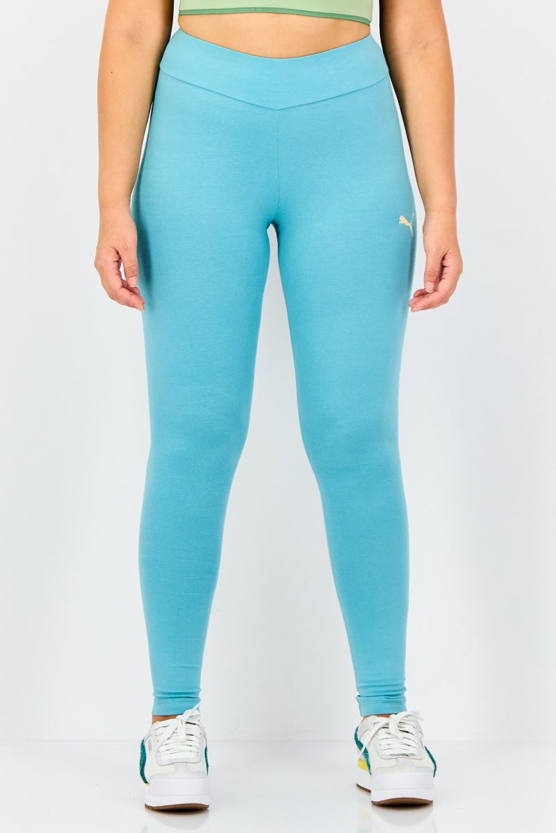 PUMA Women Tight Fit Pull On Training Leggings, Turqouise - Image 1