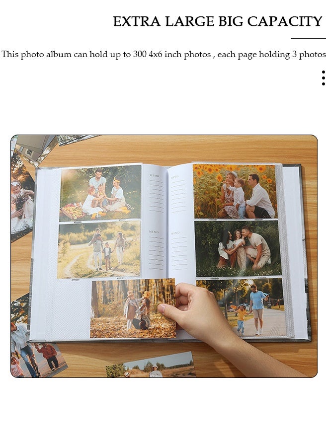 DUNISO Photo Album 4x6 inch, 300 photos Dustproof Photo Album For  Baby Boys Girls Travel Wedding Family Holiday Anniversary - Image 4