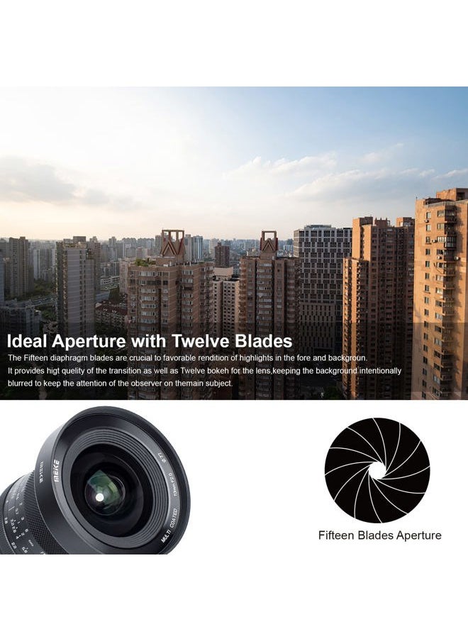Meike - 10mm F2.0 Large Aperture Wide Angle Lens Manual Focus APS-C Lens Compatible with Fujifilm X Mount Mirrorless Cameras X-Pro2 X-E3 X-T1 X-T2 X-T3 X-T4 X-T10 X-T20 X-A2 X-E2 X-T100 X-T200 X-E1 - Image 1