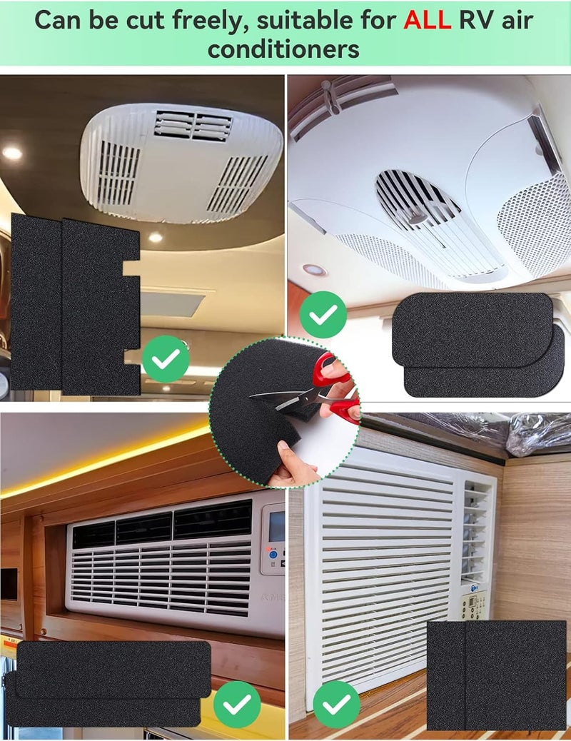 Acostop RV Air Conditioner Replacement Filters - Black 50PPI Filter for Most RV A/C Accessories, 40 x 16 x 0.6 Inches - Image 5