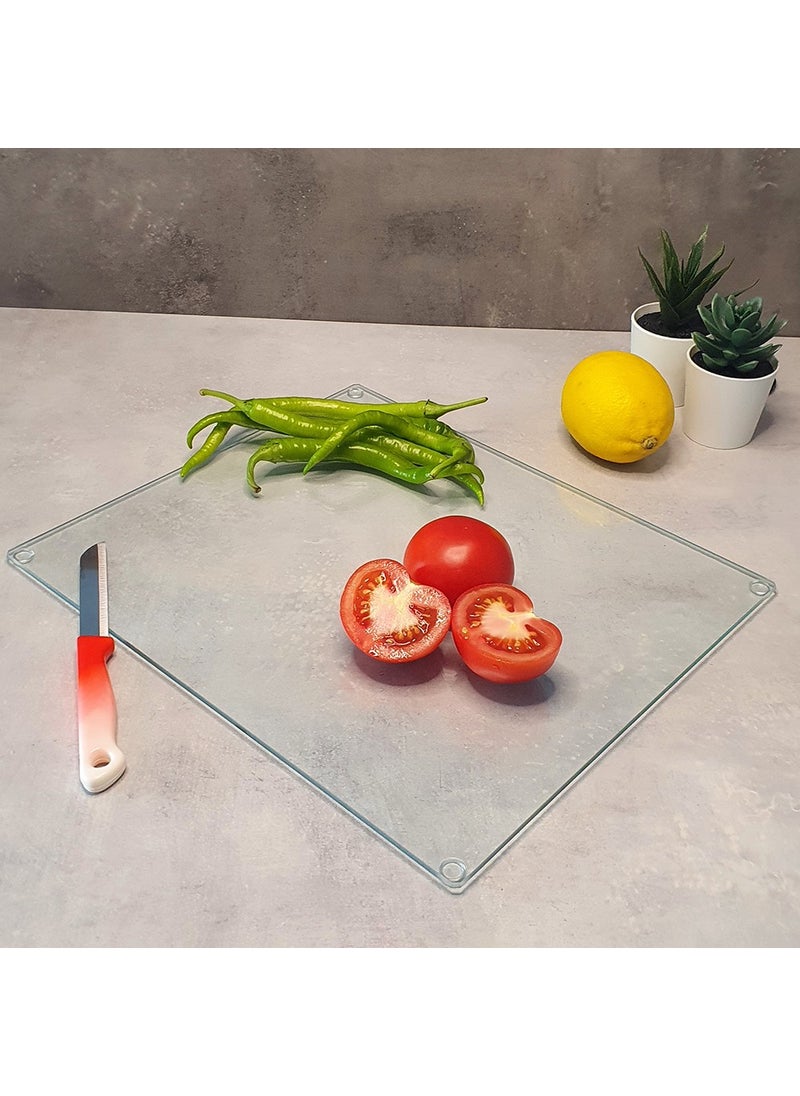 DECORITA Transparent | Glass Cutting Board - Glass Cutting Table |  - Image 1