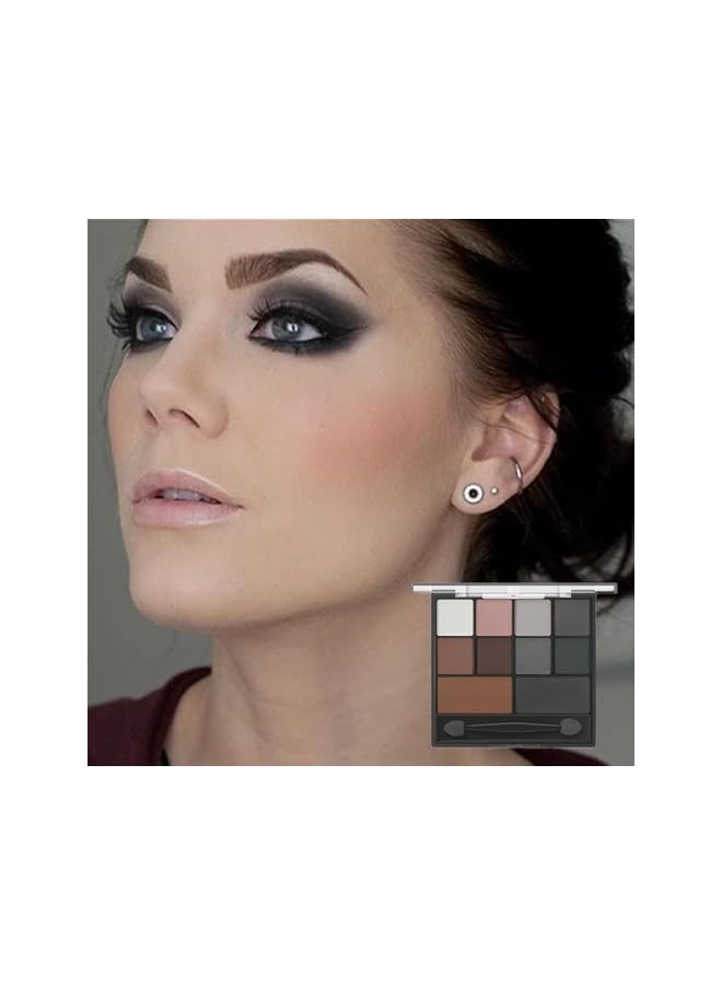 SFR Eyeshadow, Matte Eye Shadow Pallets, Professional Highly Pigmented Black Eyeshadow Makeup Palette, Waterproof Eyeshadow With Dual-Ended Applicator Brush for Women - Image 5