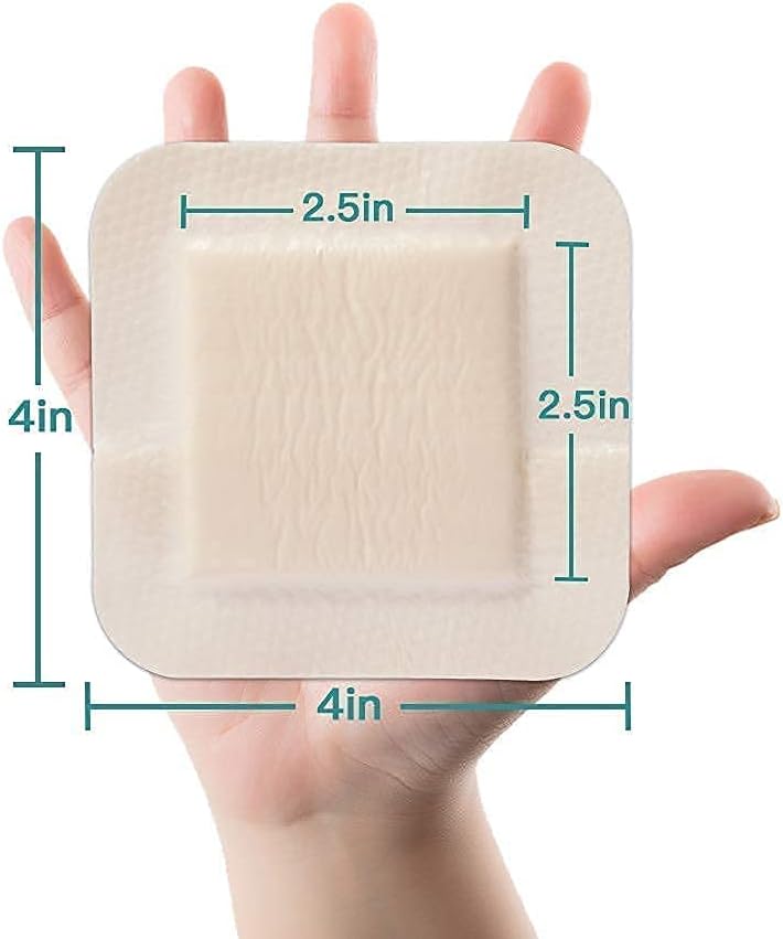 Dimora 4x4 Silicone Foam Dressing with Border 10 Pack  Hydrocolloid Dressing 4 x 4 10 Pack - Image 2