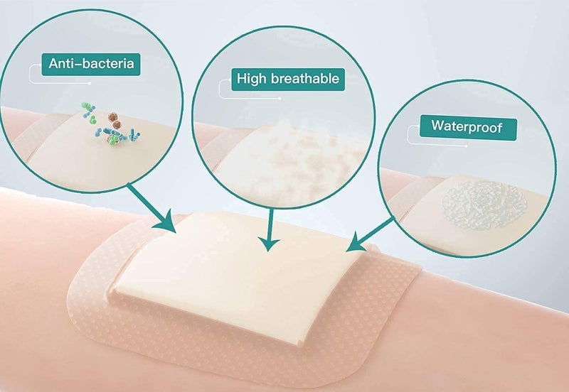 Dimora 4x4 Silicone Foam Dressing with Border 10 Pack  Hydrocolloid Dressing 4 x 4 10 Pack - Image 3