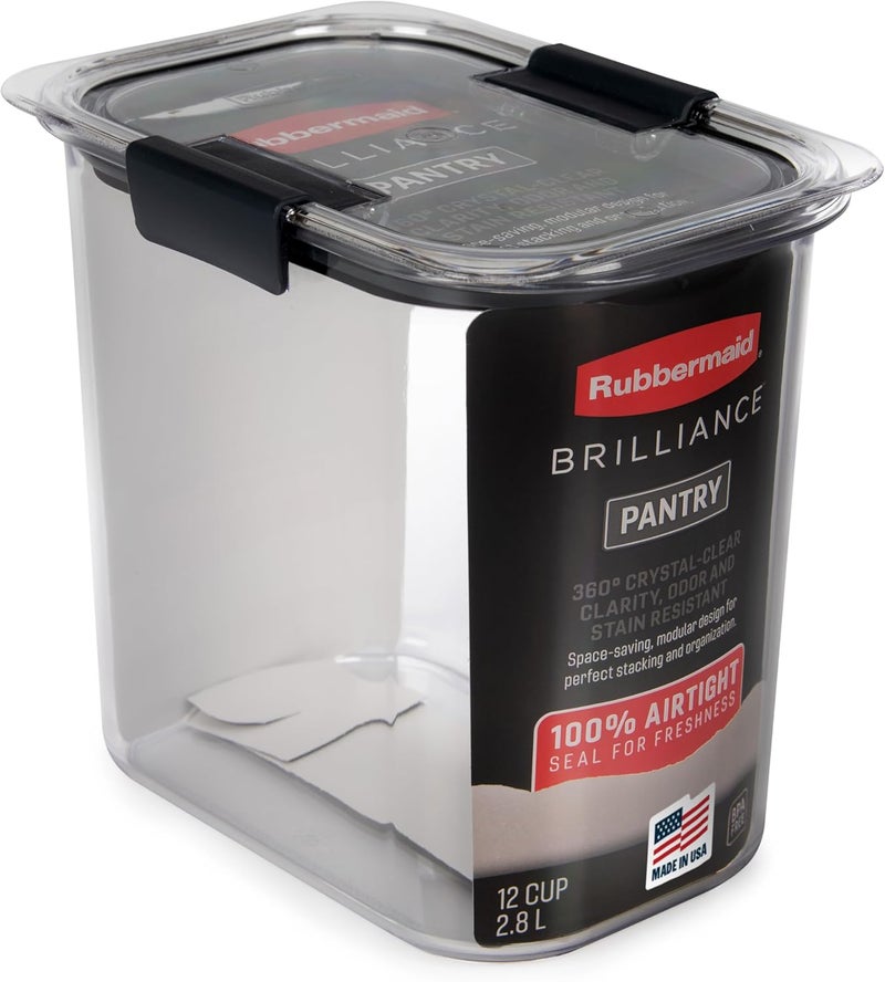 Rubbermaid Brilliance Pantry Airtight Food Storage Container - 12 Cup - Image 1
