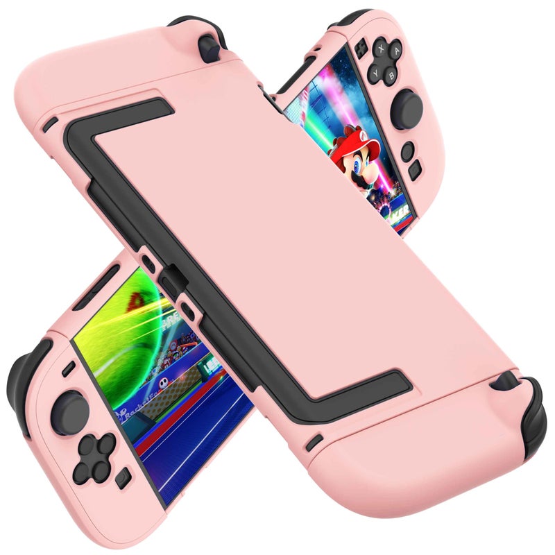 COMCOOL Dockable Case for Nintendo Switch 2 2025 - [Military Grade Drop Protection] Slim Shockproof with Anti-Fingerprint Switch 2 Protective Cover - Pink - Image 1