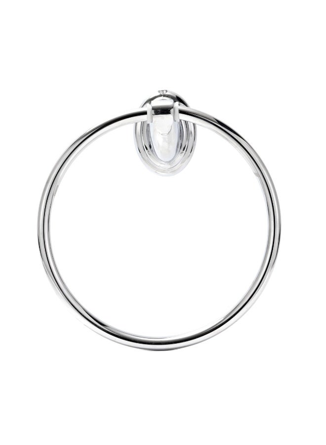 LAWAZIM Zinc Alloy Towel Ring - 15cm - Wall Mounted Modern Hand Towel Holder with Rustproof Finish and Screws Included, Bathroom Hardware Accessories for Bathrooms, Kitchens, and Utility Areas - Image 2