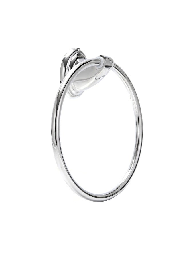 LAWAZIM Zinc Alloy Towel Ring - 15cm - Wall Mounted Modern Hand Towel Holder with Rustproof Finish and Screws Included, Bathroom Hardware Accessories for Bathrooms, Kitchens, and Utility Areas - Image 1