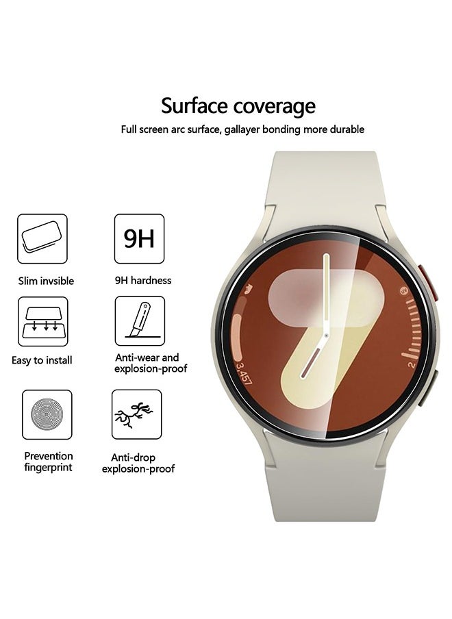 X-level 3 Pcs Samsung Galaxy Watch 7 44mm Screen Protector Film, HD Clear Scratch-Resistant Dustproof Anti-Bubble Wear-Resistant Tempered Glass Protection Film  - Image 2