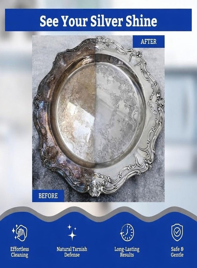 WISIMMALL Silver Dip Instant Silver Cleaner Liquid | Removes Tarnish in Seconds | For Silver Jewellery, Pooja Items, Utensils, Coins & Antiques | No Silver Loss | Ammonia Free | Long-Lasting Shine (Pack Of 1) - Image 3