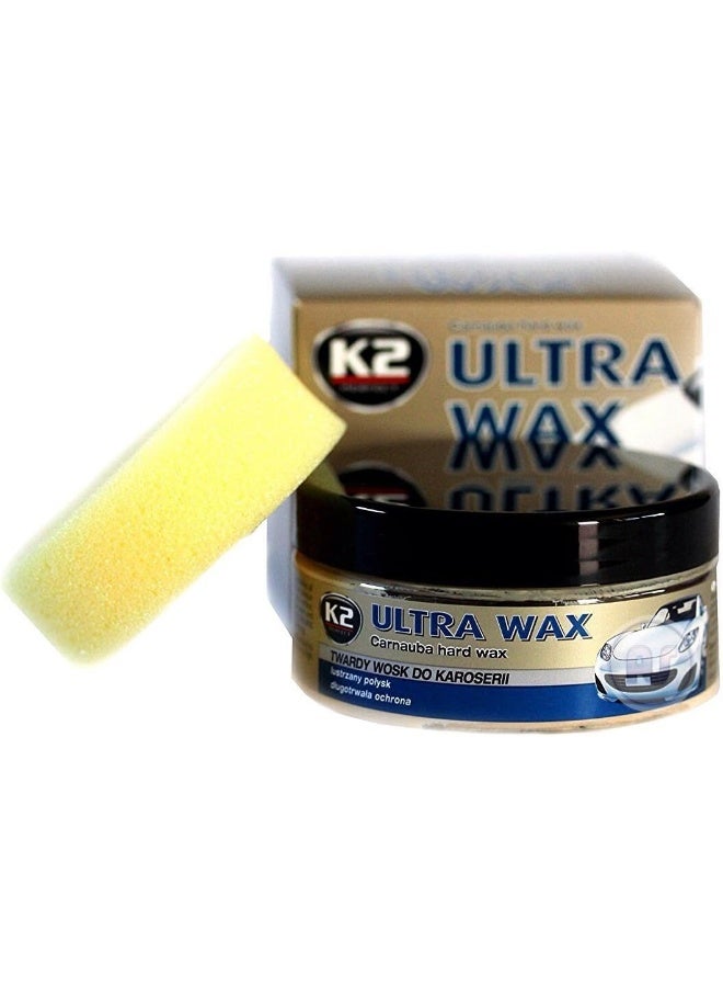 K2 Ultra CAR WAX Carnauba Polish UV Protection Deep Shine GREAT WATER BEADING 250g + Free Applicator - Image 2