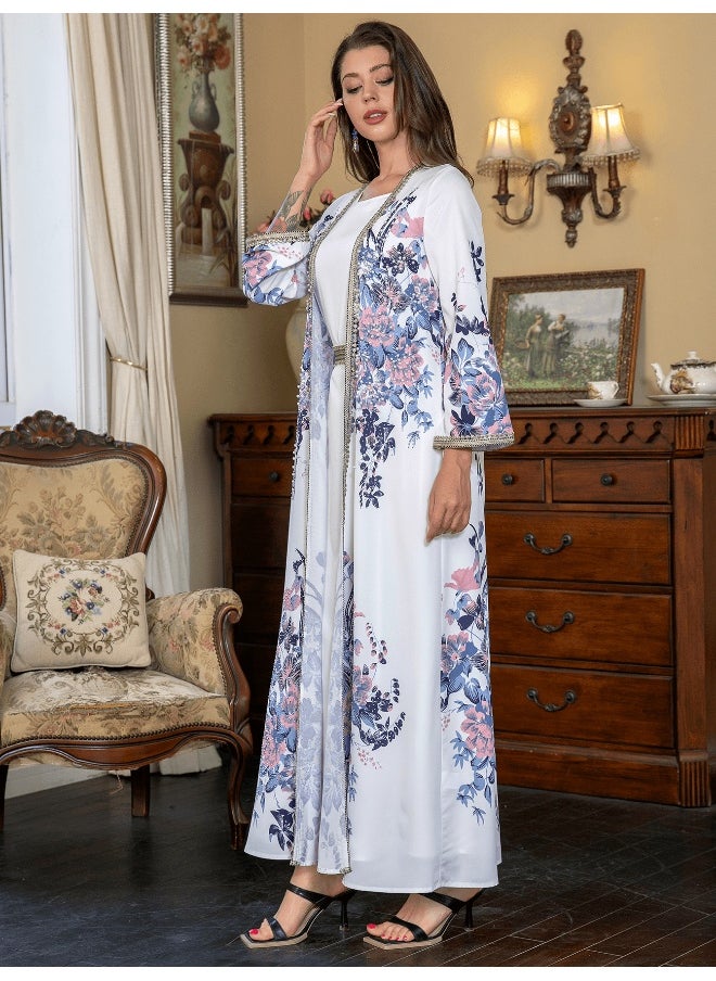 Women's Floral Beaded Long Robe Dress - pzsku/Z918D9C5C114E3BF723A7Z/45/_/1732171544/8f44824a-0b15-4878-8214-df2d3e87f673