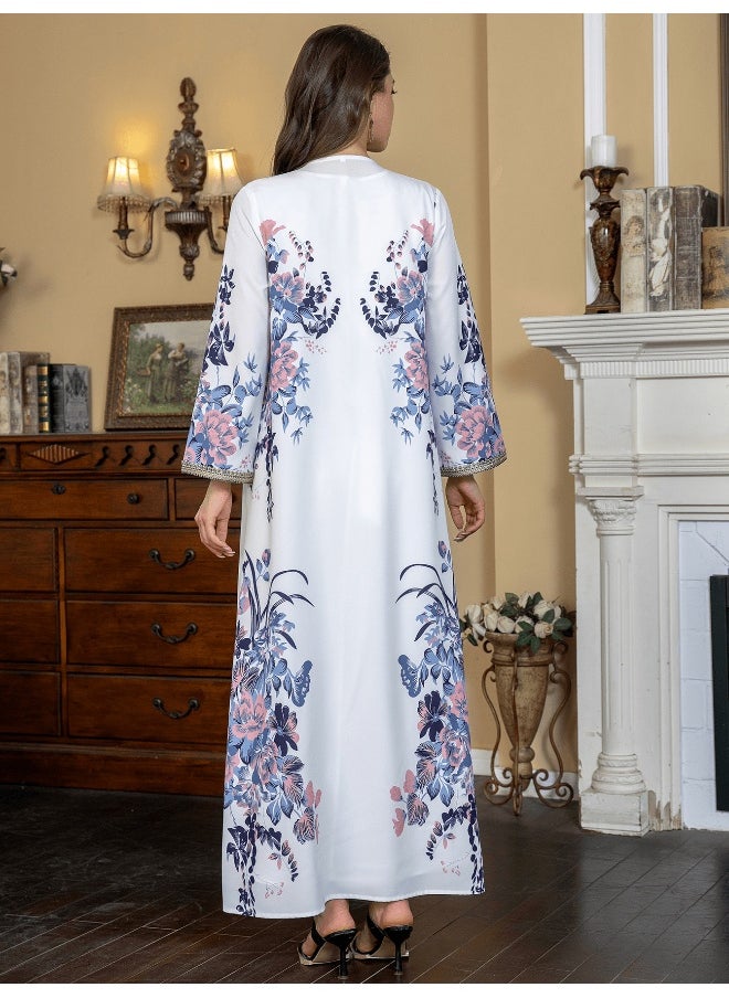 Women's Floral Beaded Long Robe Dress - pzsku/Z918D9C5C114E3BF723A7Z/45/_/1732171545/ca8951c2-4d73-4a15-ba80-95d367e70d0f