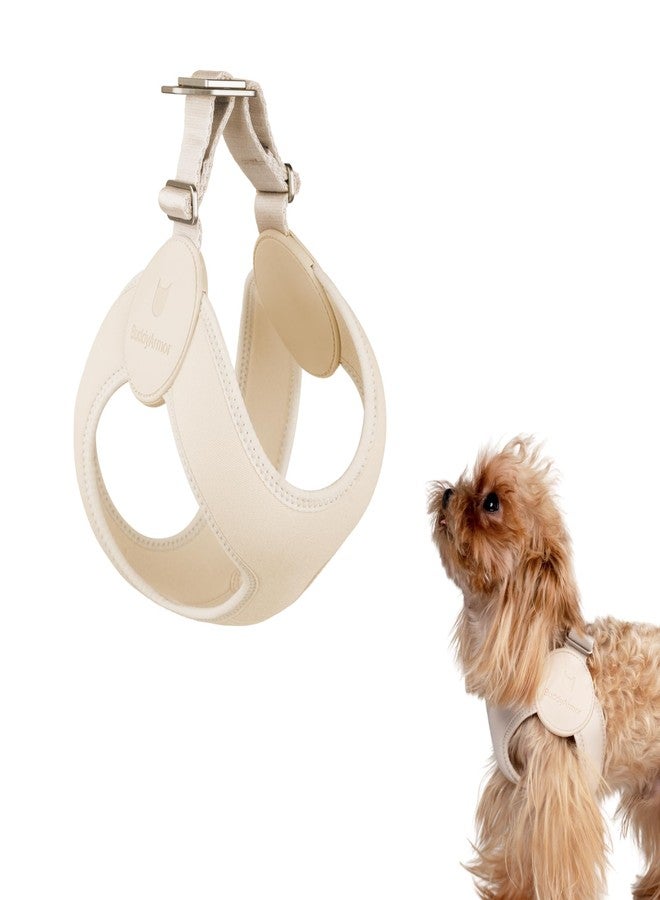BuddyArmor Ultra Comfortable Dog Harness Adjustable Soft Dog Vest, Alloy Buckle Closure Lightweight Stretchy Puppy Harness Step in for Small Sized Dogs Walking Training (Linen, 4XS) - Image 1