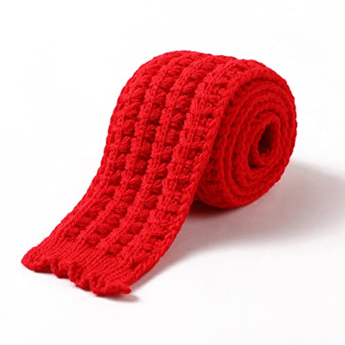 BEARUN Kids Knitted Scarf Winter Fashion Solid Color Toddler Baby Warm Scarves Wrap Neck Warmer for Girls Boys Red - Image 3