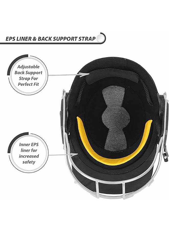 DSC SCUD Cricket Helmet | Size: Medium | For Men & Boys | Fixed Spring Steel Grill | Adjustable Back Support Strap | Removable and washable sweatband | Lightweight  - Image 2