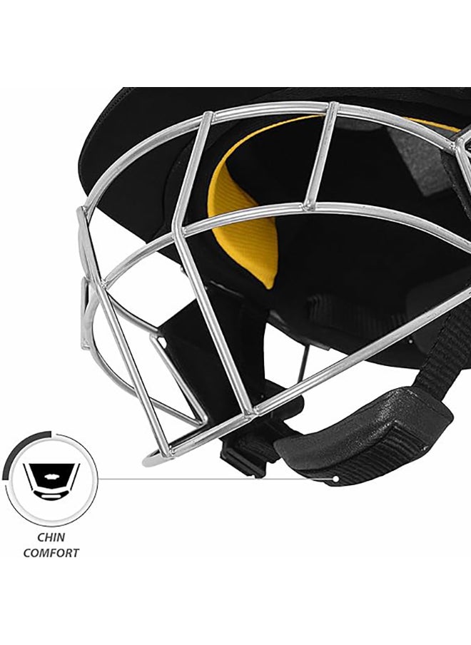 DSC - SCUD Cricket Helmet | Size: Medium | For Men & Boys | Fixed Spring Steel Grill | Adjustable Back Support Strap | Removable and washable sweatband | Lightweight - Image 1