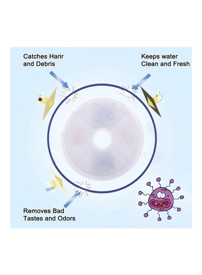 Loquat 8-Piece Water Fountain Replacement Filter White - Image 3