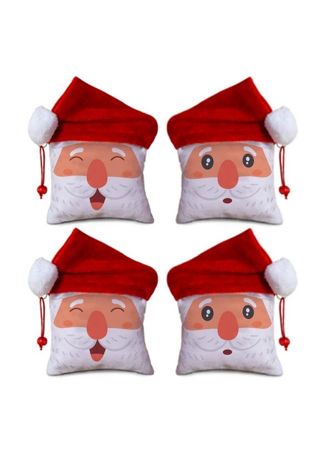 Indigifts Indigifts Christmas Gift Box for Fun Santa Printed Reversible Santa Soft Toy Set of 4, Soft Toy for Kids, Soft Toy for Adults, Xmas Gift Hamper, Secret Santa Gifts for Men, Secret Santa Gifts Ideas  - Image 1