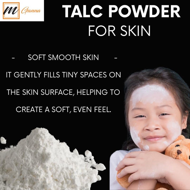 mGanna 100% Natural Talc Powder for Facial Make-up, Absorption, Lubrication, and Multi-Purpose 0.5 LBS / 227 GMS - Image 4