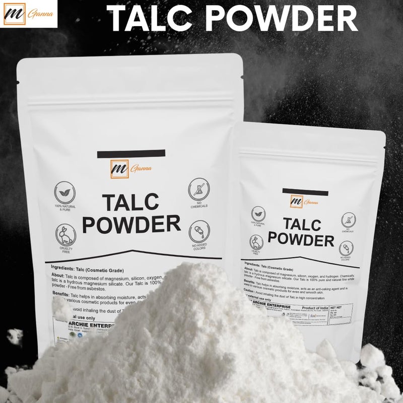 mGanna 100% Natural Talc Powder for Facial Make-up, Absorption, Lubrication, and Multi-Purpose 0.5 LBS / 227 GMS - Image 3