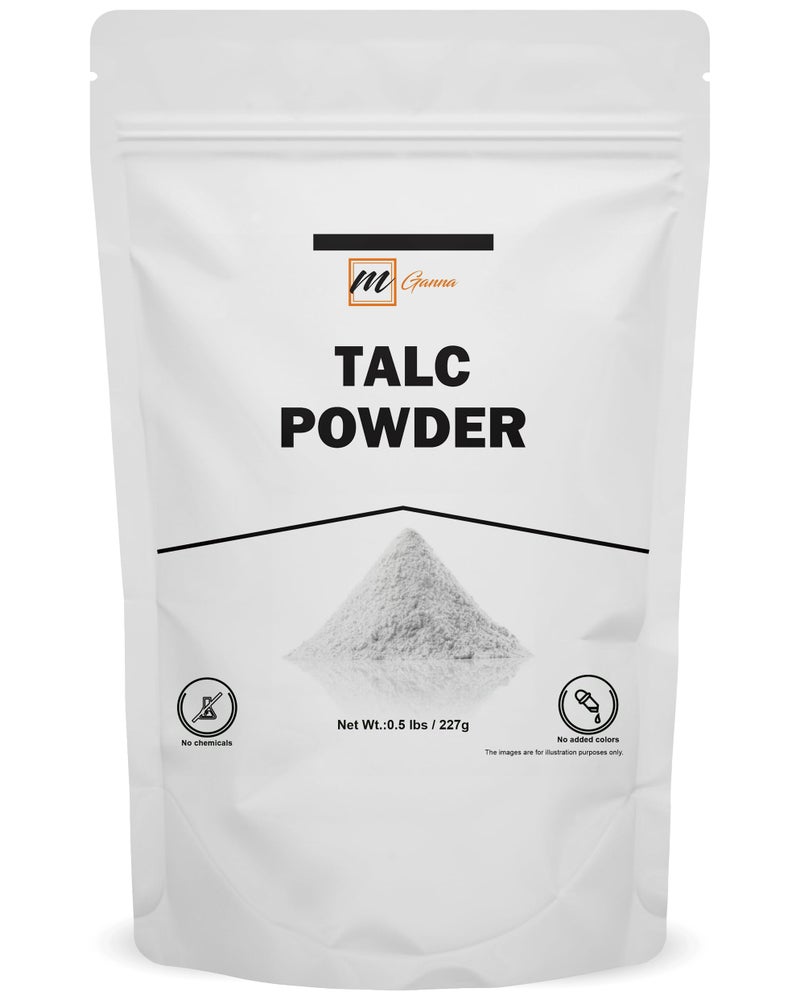 mGanna 100% Natural Talc Powder for Facial Make-up, Absorption, Lubrication, and Multi-Purpose 0.5 LBS / 227 GMS - Image 1