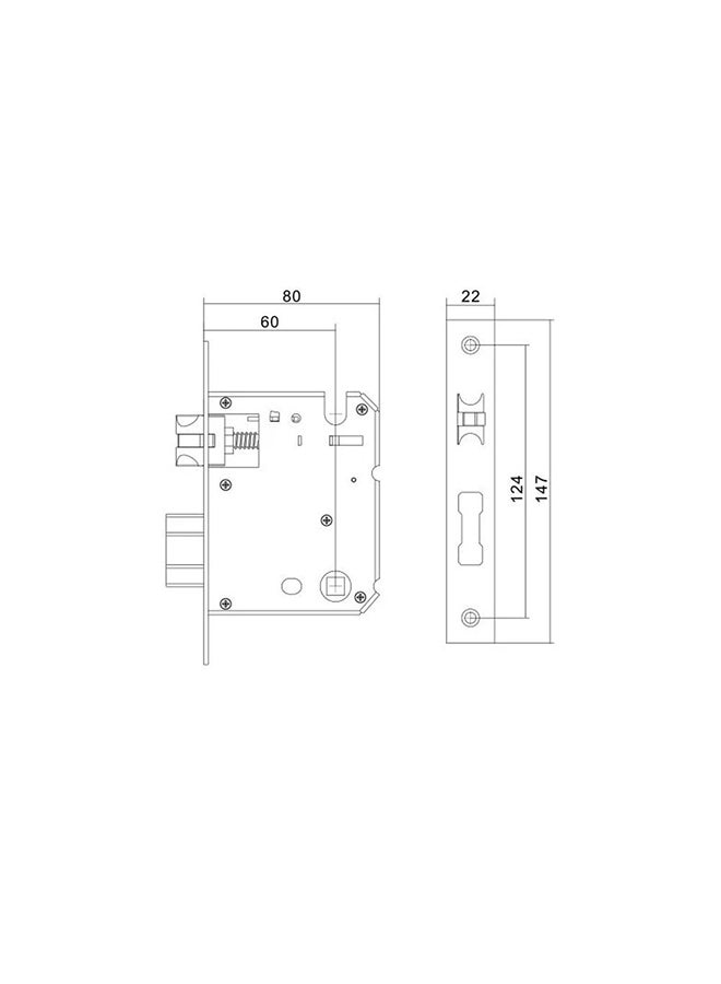 Milano Milo Lockbody – Heavy-Duty Door Lock Mechanism, Durable & Secure Lock Body Replacement, Easy to Install, Ideal for Residential & Commercial Doors, Premium Quality Hardware - Image 3