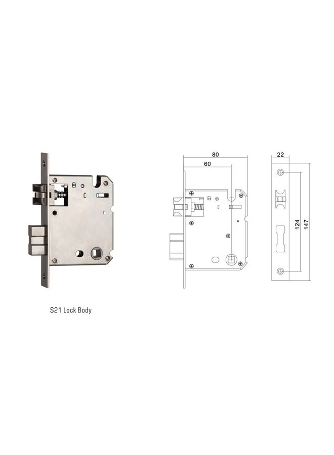 Milano Milo Lockbody – Heavy-Duty Door Lock Mechanism, Durable & Secure Lock Body Replacement, Easy to Install, Ideal for Residential & Commercial Doors, Premium Quality Hardware - Image 2