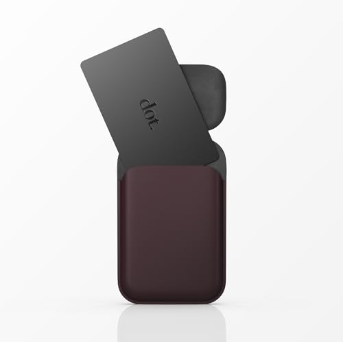 dot. Wallet - Minimal Card Holder, Magentic Closing, Fits Two Cards, Slim and Secure Design, Vegan Leather (Red) - Image 2