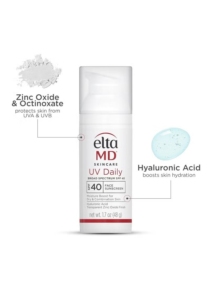 EltaMD UV Daily SPF 40 Face Sunscreen Moisturizer with Zinc Oxide, Daily Face Moisturizer with SPF, Sunscreen, 1.7 oz Pump - Image 4