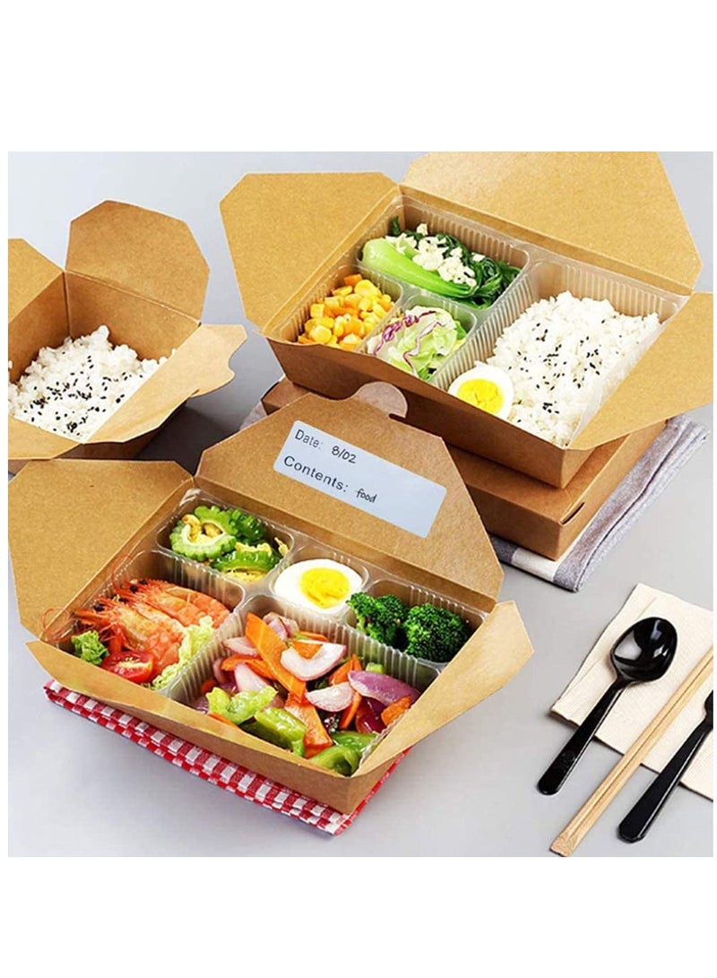 SYOSI ملصق طعام ملصق فريزر ملصق ذاتي اللصق قابل للإزالة ملصق تخزين الطعام في الثلاجة ملصقات ملاحظات فهارس ملصقات بطاقات هدايا 125 قطعة في 1 لفة 2 لفة إجمالاً - Image 2