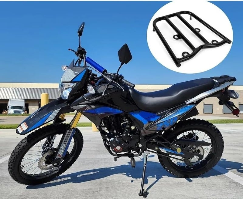 Hawk 250 DLX Motorcycle Rear Luggage Rack Black Iron Storage Bracket Parts - Image 3