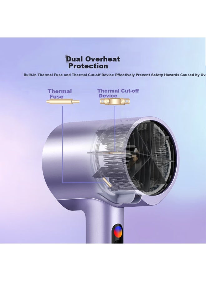 Midea 1.5 Billion Negative Ion Hair Dryer, High-power Hair Protection Blower, Home Hair Dryer, Home Appliance With National Subsidy Fd205-aurora Purple, Qixi Valentine's Day Gift - Image 4