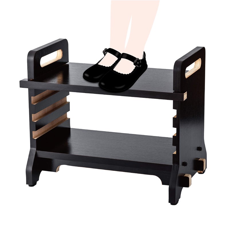 StrongTek Adjustable Piano Footrest for Kids Durable Plywood 5 Height Levels NonSlip Base Secure Foot Platform for Piano or Harp Lessons Recitals Daily Practice