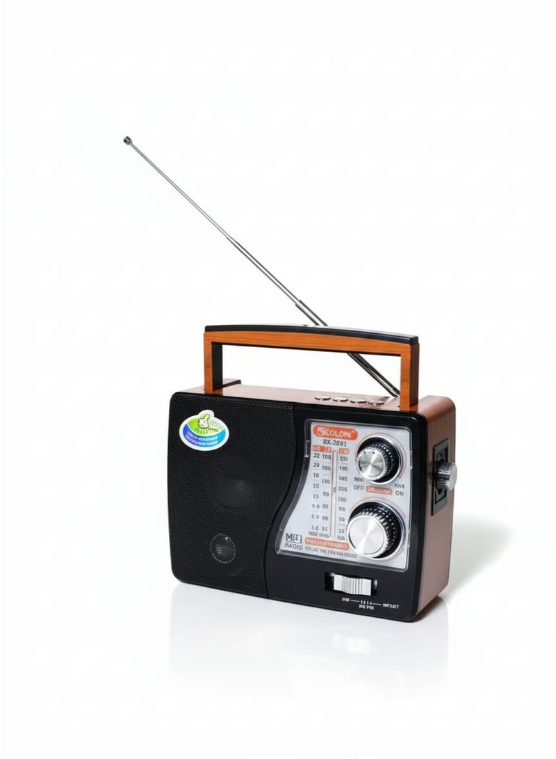 Golon Jolon Portable Wooden Bluetooth Radio – FM/AM/SW and Triple Use - Image 2