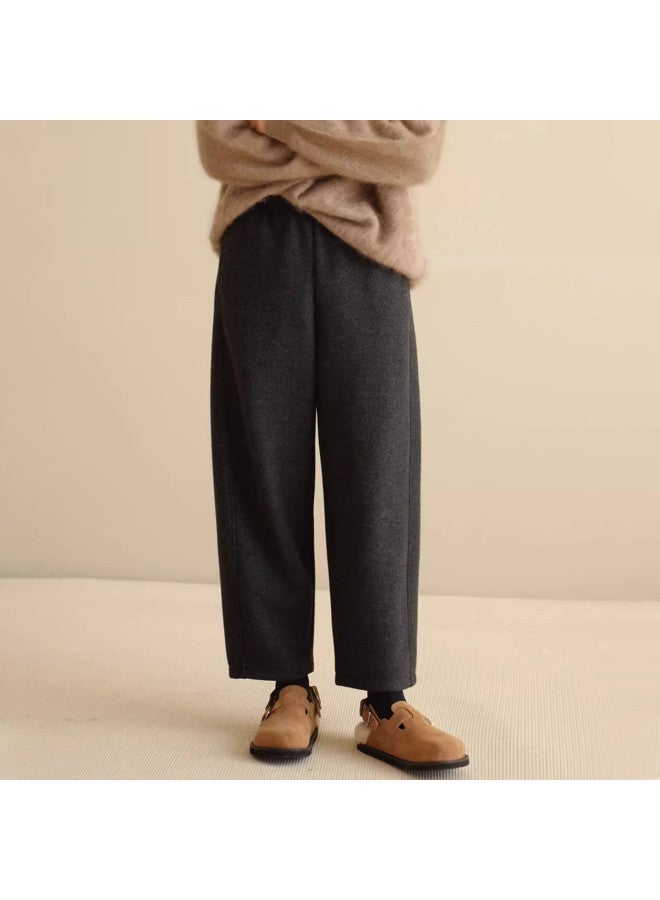 XINYANG Wide-Leg Wool Trousers Women 2025 Autumn Winter Solid Color Straight-Leg Wool Pants Carrot Pants - Image 2