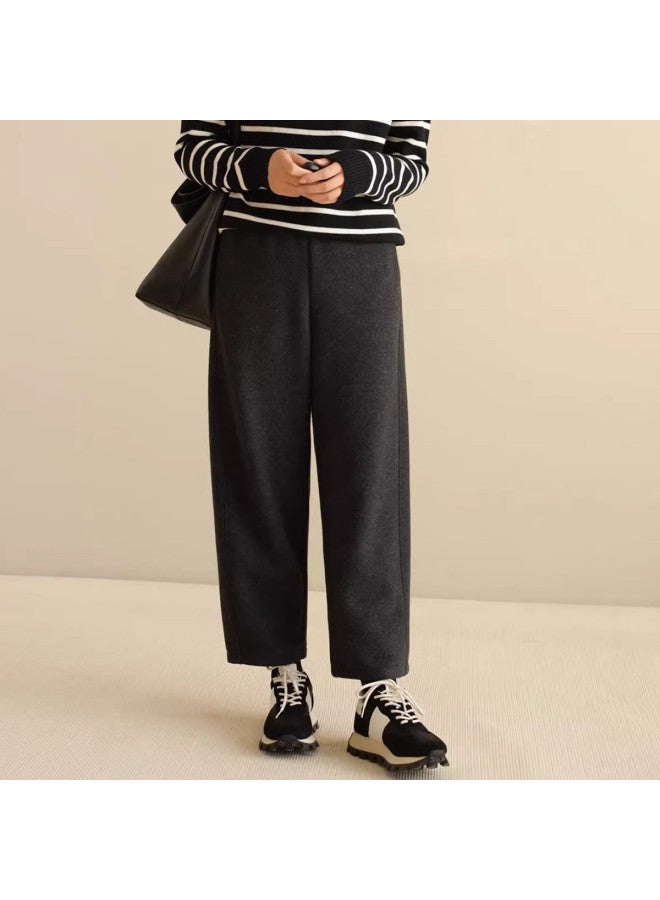 XINYANG Wide-Leg Wool Trousers Women 2025 Autumn Winter Solid Color Straight-Leg Wool Pants Carrot Pants - Image 5