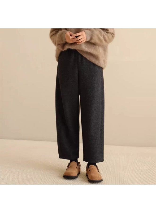 XINYANG Wide-Leg Wool Trousers Women 2025 Autumn Winter Solid Color Straight-Leg Wool Pants Carrot Pants - Image 3