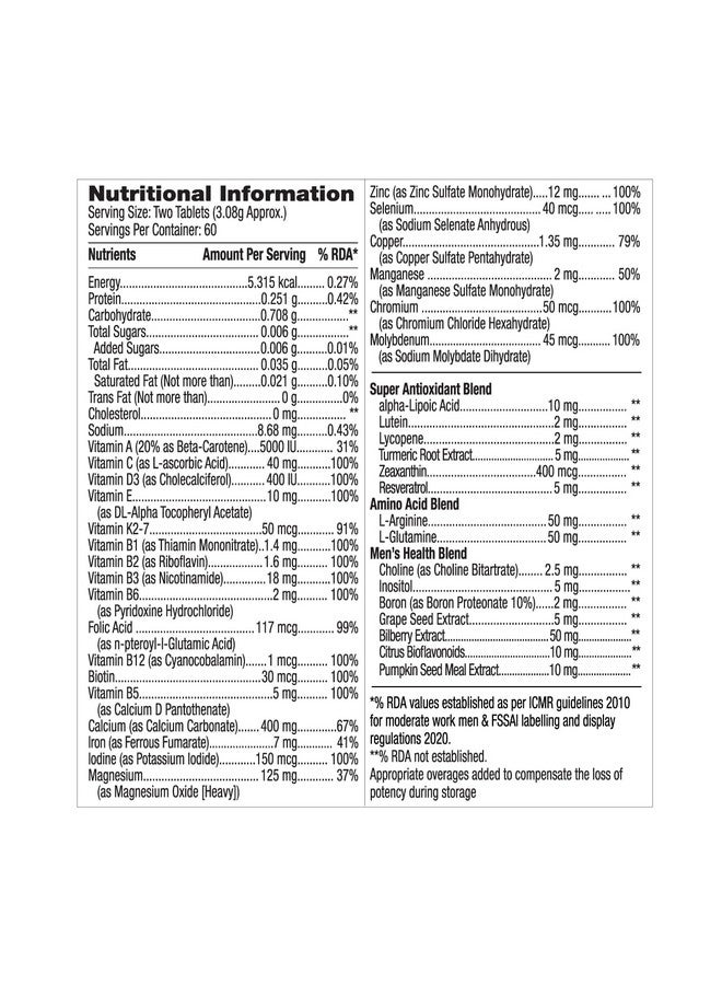 GNC Mega Men Multivitamin for Men | 120 Tablets | 38 Premium Ingredients | Strengthens Immune System | Promotes Prostate & Eye Care | Boosts Focus | Improves Overall Health | Formulated In USA - Image 4