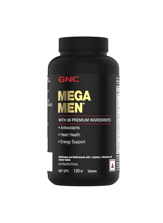 GNC Mega Men Multivitamin for Men | 120 Tablets | 38 Premium Ingredients | Strengthens Immune System | Promotes Prostate & Eye Care | Boosts Focus | Improves Overall Health | Formulated In USA - Image 1