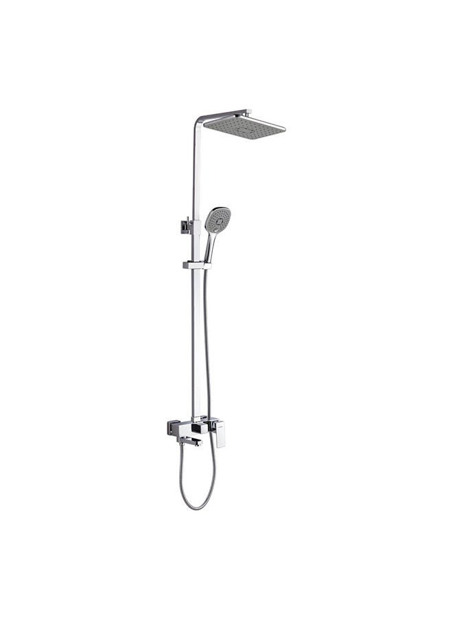 milano Zia Rain Shower Column Complete Set, Brass Rain Shower for Toilets, Bathroom, Lavatory L 96 x W 44 x H 47 cm Chrome - Image 2