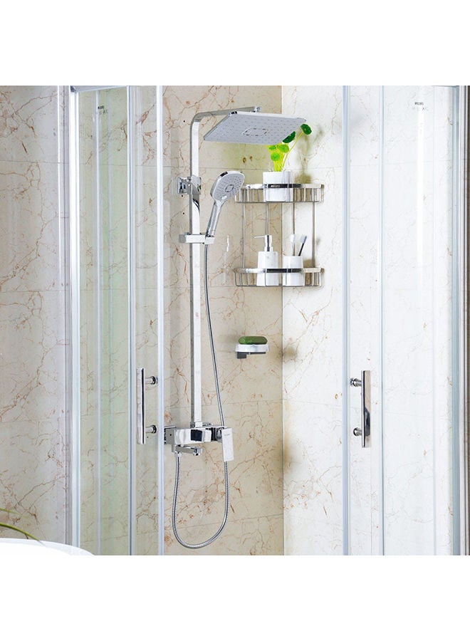 milano Zia Rain Shower Column Complete Set, Brass Rain Shower for Toilets, Bathroom, Lavatory L 96 x W 44 x H 47 cm Chrome - Image 3