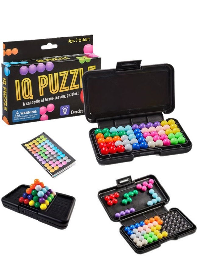 Educational 3D Brain IQ Puzzle Game - 200 Challenges 3D Logic Puzzles for Kids Ages 3+, Teens & Adults - Multi-Color Brain Teasers- STEM Learning Toy for Spatial Reasoning & Problem-Solving - Gift for Family Game Night - Image 1