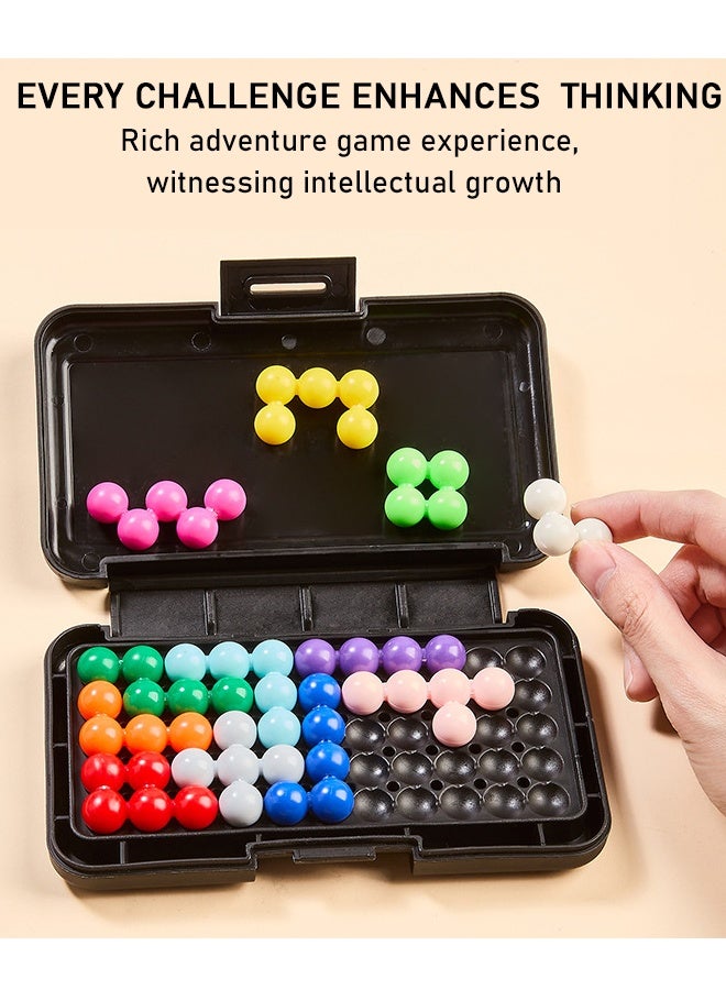 Educational 3D Brain IQ Puzzle Game - 200 Challenges 3D Logic Puzzles for Kids Ages 3+, Teens & Adults - Multi-Color Brain Teasers- STEM Learning Toy for Spatial Reasoning & Problem-Solving - Gift for Family Game Night - Image 5