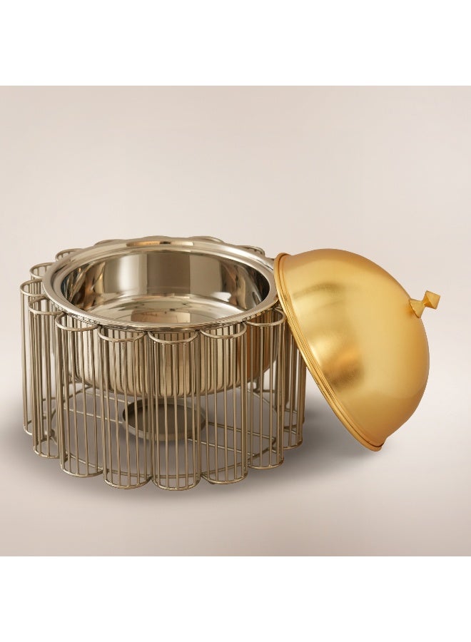 La Mesa Stainless Steel Food Warmer 5L, Gold And Silver - Image 4