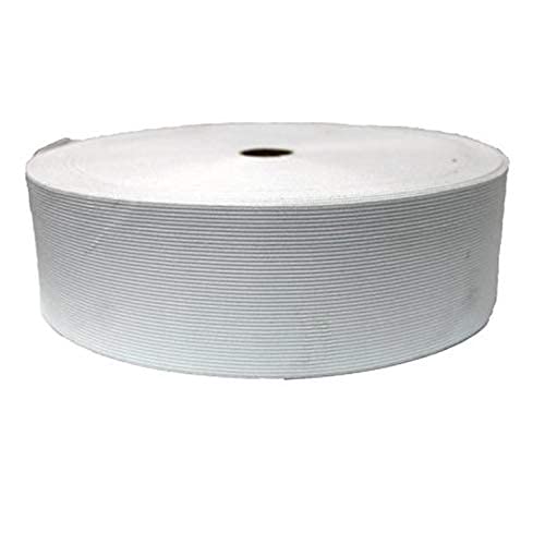 Hesch 9 Brand 15 inch White Elastic 25 Meters Cord Heavy Stretch High Elasticity Knit Elastic Band Ideal for TailoringSewing Fashion Designing Boutique Stitching