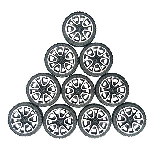 EUDAX 30mmx9mm Plastic Roll 2mm Dia Shaft Toys Wheel and 2mmx100mm STEM Shaft Round Rod Axles for DIY Toy RC Car Truck Boat Helicopter Model Part (100 Pcs) - Image 5