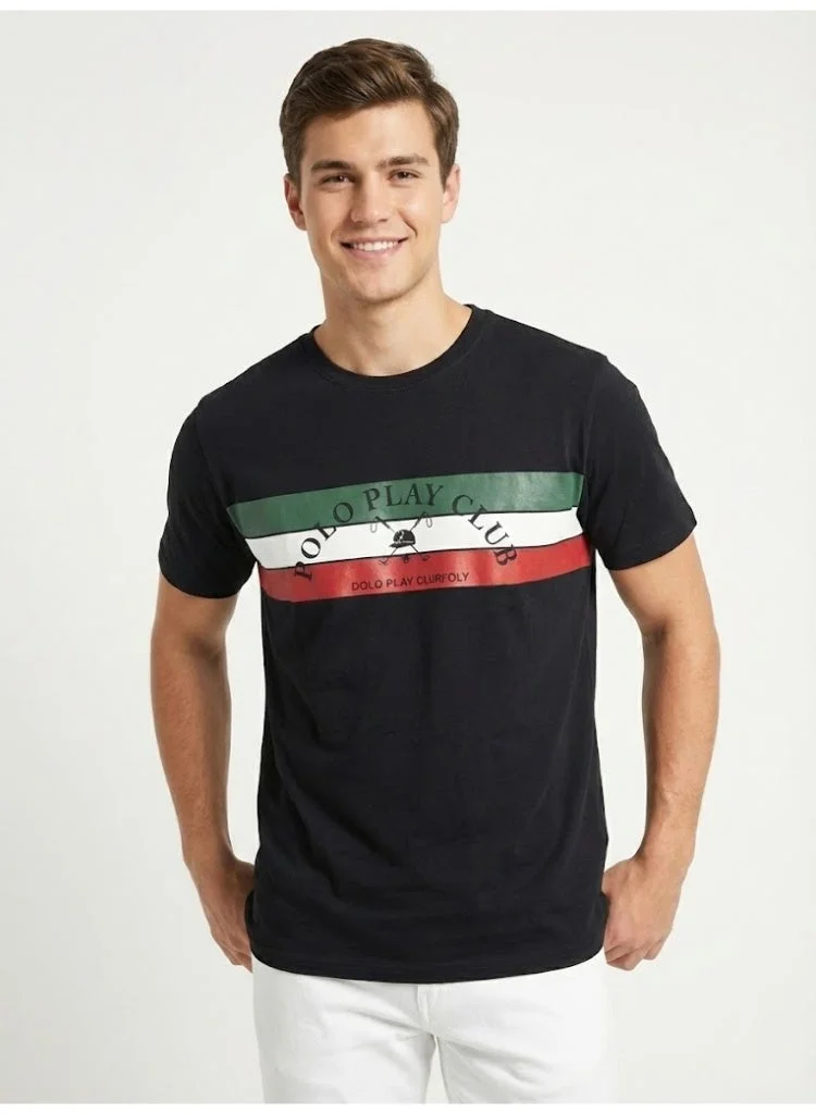 Polo Play Mens Graphic T-shirt -BLACK